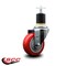 Service Caster 3.5'' Red Poly Wheel Swivel 1-7/8'' Expanding Stem Caster SCC-EX20S3514-PPUB-RED-178 - alternate 4